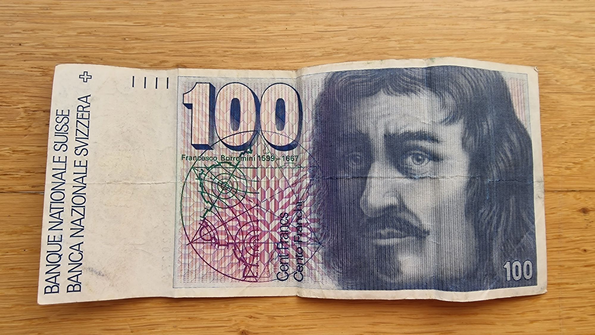 100-Franken-Schweizer-Banknote (1975-1993) in 3415 Hasle-Rüegsau