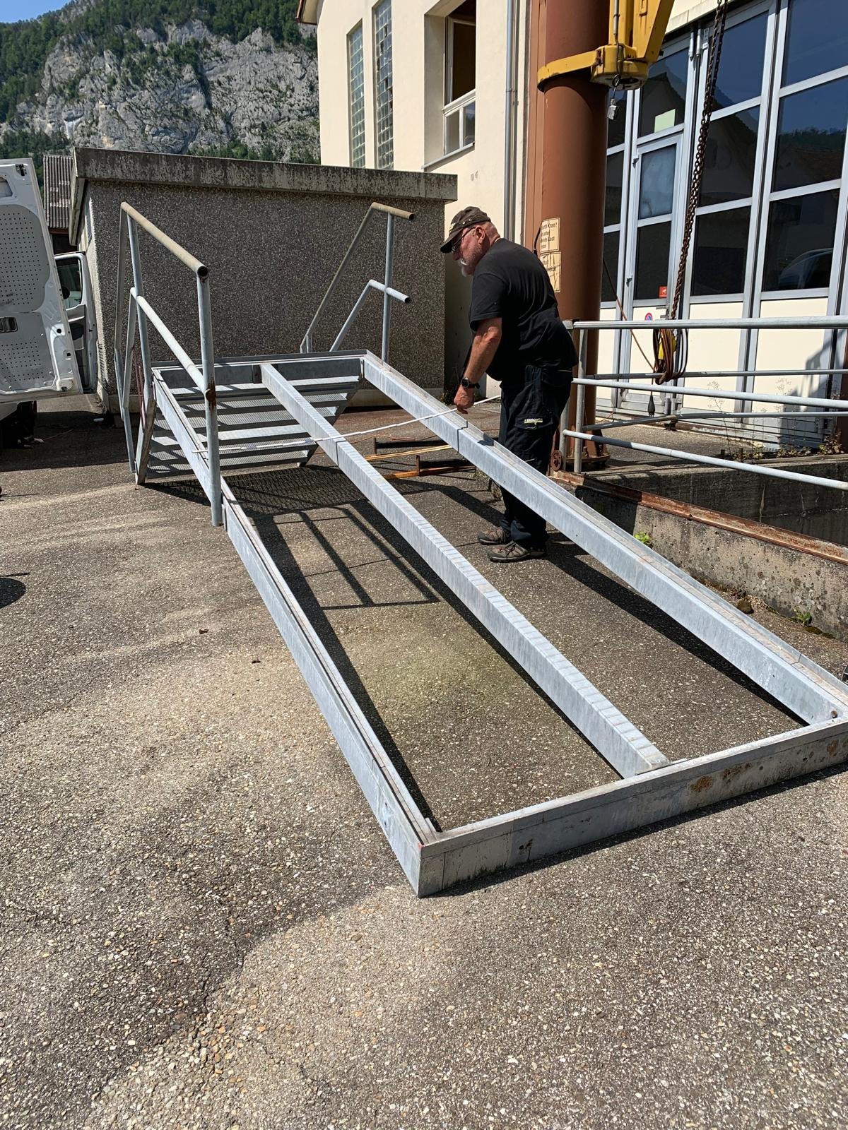 Metallplattform / Bootsteg / Feuertreppe / Verladerampe verzinkt (zerlegt) — Bild 5 von 5
