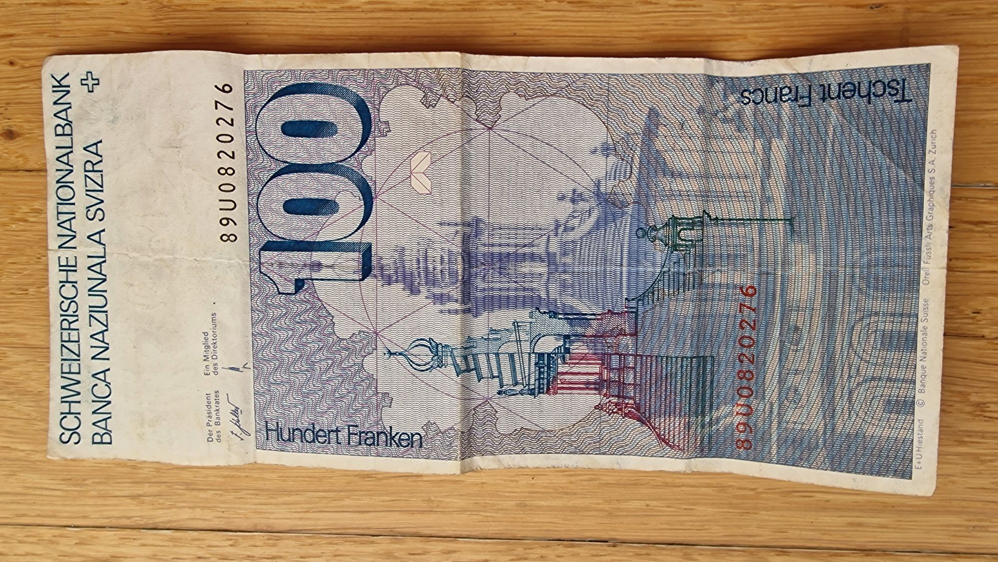100-Franken-Schweizer-Banknote (1975-1993) — Bild 2 von 2